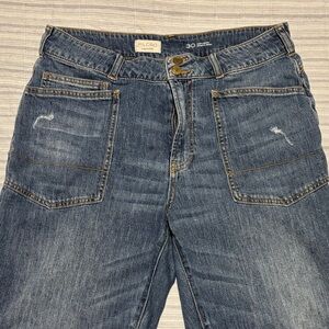 Pilcro Women’s Washed Blue Relaxed Jeans